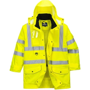 300D Oxford Weave Industry Oxford Weave 300D Class 3 Hi Vis 7-in-1 Traffic Jacket Yellow 2XL