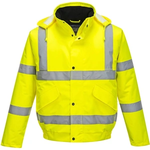 300D Oxford Weave Industry Oxford Weave 300D Class 3 Hi Vis Bomber Jacket Yellow 4XL