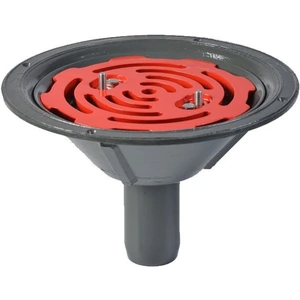 ACO Rainwater Roof Outlet Vertical Spigot with Flat Grate - 50mm