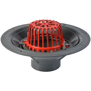 ACO Rainwater Roof Outlet Vertical Scew with Dome Grate - 100mm