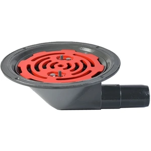 ACO Rainwater Roof Outlet 90dg Spigot with Flat Grate - 50mm