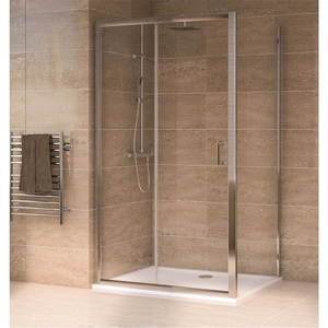 Aqualux Sliding Door Shower Enclosure and Tray Package - 1700 x 700mm (6mm Glass)