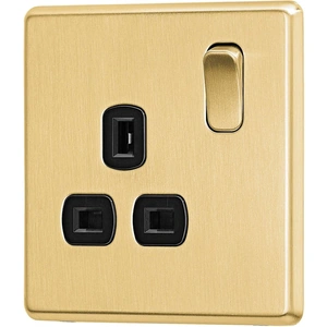 Arlec Fusion 13A 1 Gang Gold Single switched socket