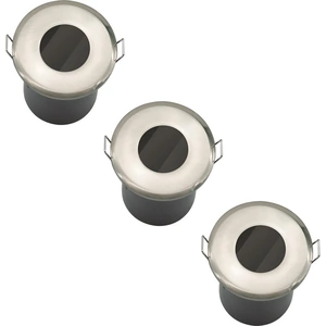 Arlec Fixed Fire Rated IP65 Pack 3 Downlights - Brushed Nickel