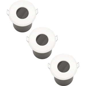 Arlec Fixed Fire Rated IP65 Pack 3 Downlights - White Finish