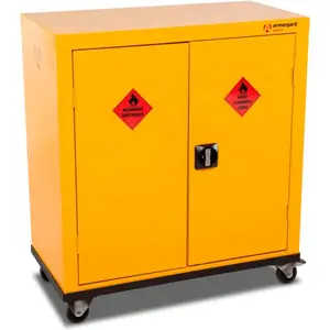 Armorgard Safestor Hazardous Materials Secure Mobile Storage Cabinet 900mm 465mm 1010mm