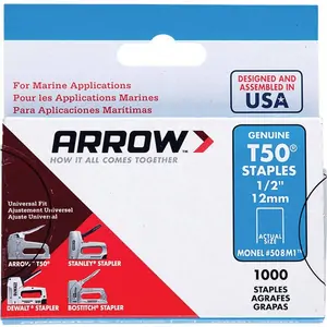 Arrow T50M Monel Staples 12mm Pack of 1000