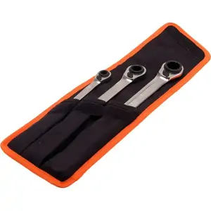 Bahco S4RM/3T 3 Piece Reversible Ratchet Ring Spanner Set