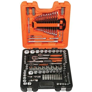View product details for the Bahco S138 138 Piece Combination Drive Hex Socket, Screwdriver Bit and Crows Foot Spanner Set Metric Combination
