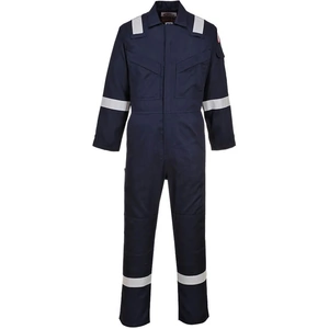 Bizflame Biz Flame Mens Flame Resistant Lightweight Antistatic Coverall Navy Blue 3XL 32