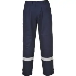 Bizflame Biz Flame Plus Mens Flame Resistant Trousers Navy Blue Extra Large 32