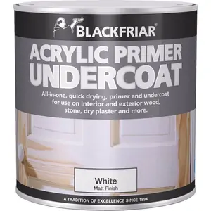 Blackfriar Quick Drying Acrylic Primer Undercoat White 1l