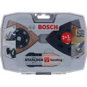 Bosch Professional Bosch 3 Piece Universal Starlock Oscillating Multi Tool Sanding Set