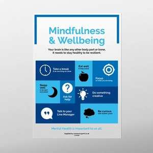 BSO COVID19 Mindfulness & Wellbeing A4 Removable Self Adhesive Vinyl Poster