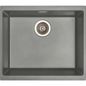 Carysil 1 Bowl Inset/Undermount Granite Kitchen Sink - Grey