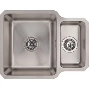 Carysil Reversible 1.5 Bowl Undermount Steel Kitchen Sink