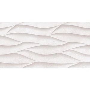 Ceramica Impex Villa White Matt Decor Ceramic Wall Tile 300 X 600mm - Pack of 5 - 6267-HL-6