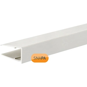 Clear Amber Snapa PVC Drip Trim White 2.1m