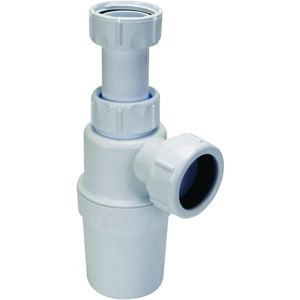 Click Basin Plastic Round 32mm Extendable White Bottle Trap