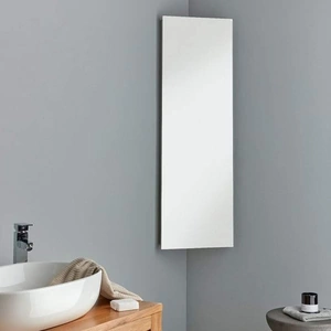 Reims Extra Tall Stainless Steel Corner Double Mirror Bathroom Cabinet Silver ClickBasin CB-24