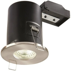 Collingwood Fixed IP65 Fire-Rated PAR16 LED GU10 Downlight Brushed Steel - CWFRC005
