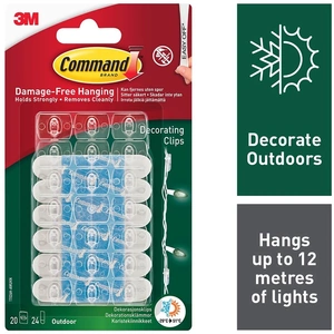 Command Self Adhesive Outdoor Decorating Clips