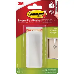 Command Adhesive Strip Canvas Picture Hanger White L Pack of 1