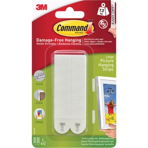 Command Picture Hanging Adhesive Strips White L Pack of 4