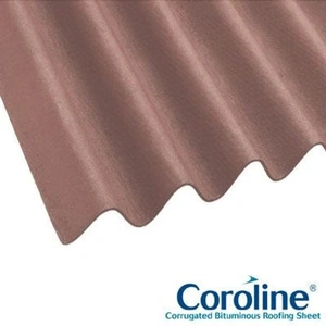 Coroline Corrugated Bitumen Brown Roof Sheets 2m x 950mm (855mm Cover)