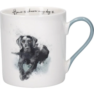 View product details for the Country Living 'Home Is Where...' Black Labrador Mug