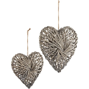 Country Living Wicker Hearts - Set of 2