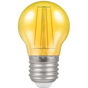 Crompton LED Filament Harlequin Round ES E27 4W - Yellow