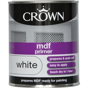 Crown MDF Primer Pure Brilliant White - 750ml