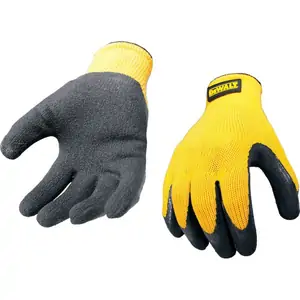DeWalt Yellow Knit Back Latex Gloves