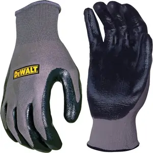 DeWalt Nitrile Nylon Gloves Black / Grey L