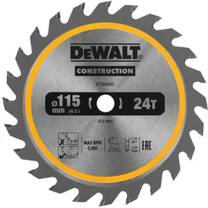 DeWalt 115mm Construction Circular Saw Blade for DCS571