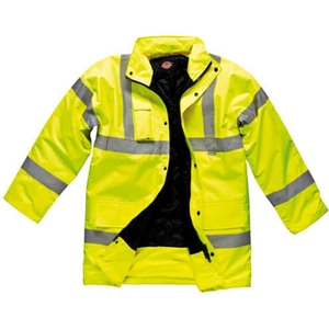 Dickies Mens Hi Vis Motorway Safety Jacket Yellow 2XL