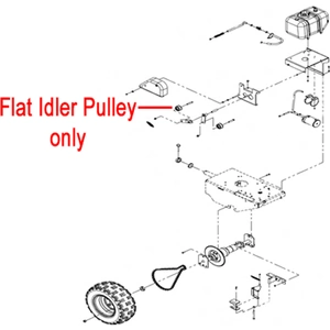 DR Parts and Attachments DR Replacement Flat Idler Pulley (DR150481)