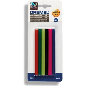 Dremel Hot Melt Colour Glue Sticks 7mm 100mm Pack of 12