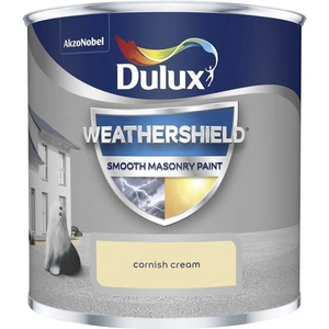 Dulux Retail Weathershield Smooth Masonry Paint Colour Tester Cornish Cream 250ML