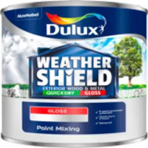 Dulux Paint Mixing Weathershield Quick Dry Exterior Gloss Faded Blossom, 1L