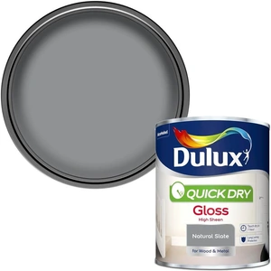 Dulux Quick Dry Gloss Paint Natural Slate - 750ml