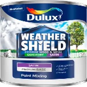 Dulux Paint Mixing Weathershield Quick Dry Exterior Satin Cameo Silk 1, 1L
