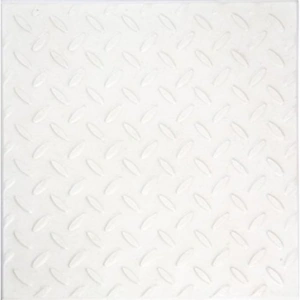 White Checkerplate GRC Promenade Tile (297mm x 297mm x 12mm) Eurodec PT0006