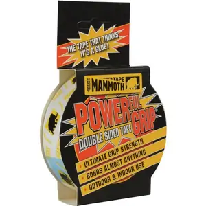 Everbuild Mammoth Powergrip Indoor and Outdoor Double Sided Tape Clear 12mm 2.5m