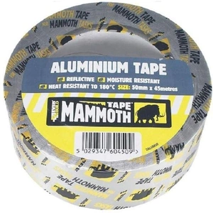 Mammoth Aluminium Foil Tape - 75mm x 45m Silver EVERBUILD 2ALUM75