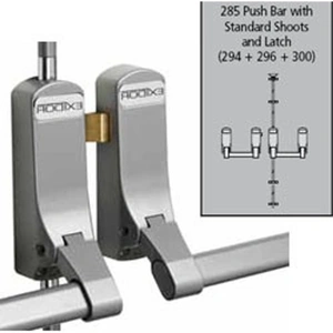 Exidor 285A/SD Adjustable Push Bar for Rebated Double Doors to suit Steel Doors