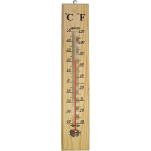 Faithfull Wooden Wall Thermometer Large