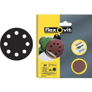 Flexovit 125mm Hook and Loop Sanding Discs