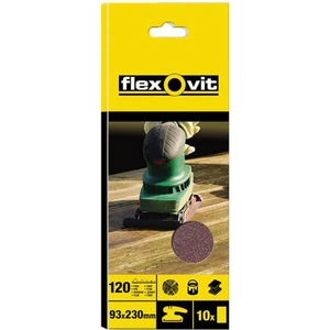 Flexovit Clip On 1/3 Sanding Sheets 93mm x 230mm Coarse Pack of 10